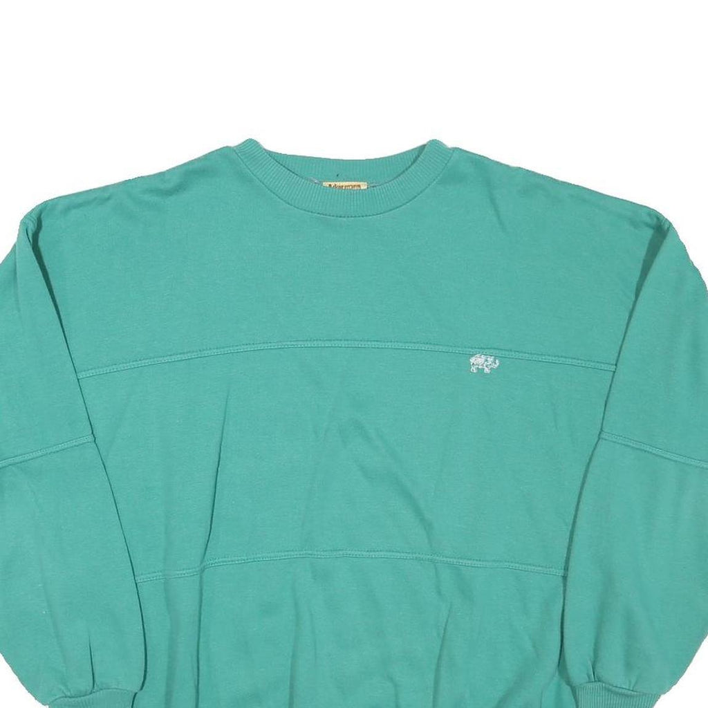 ACKERMANN Mens Blue Crew Neck L Sweatshirt Cotton Blend Pullover Casual Wear