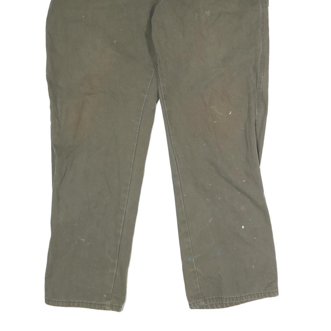 DICKIES Mens Jeans Green Regular Straight Denim Fair W38 L31 Workwear Utility