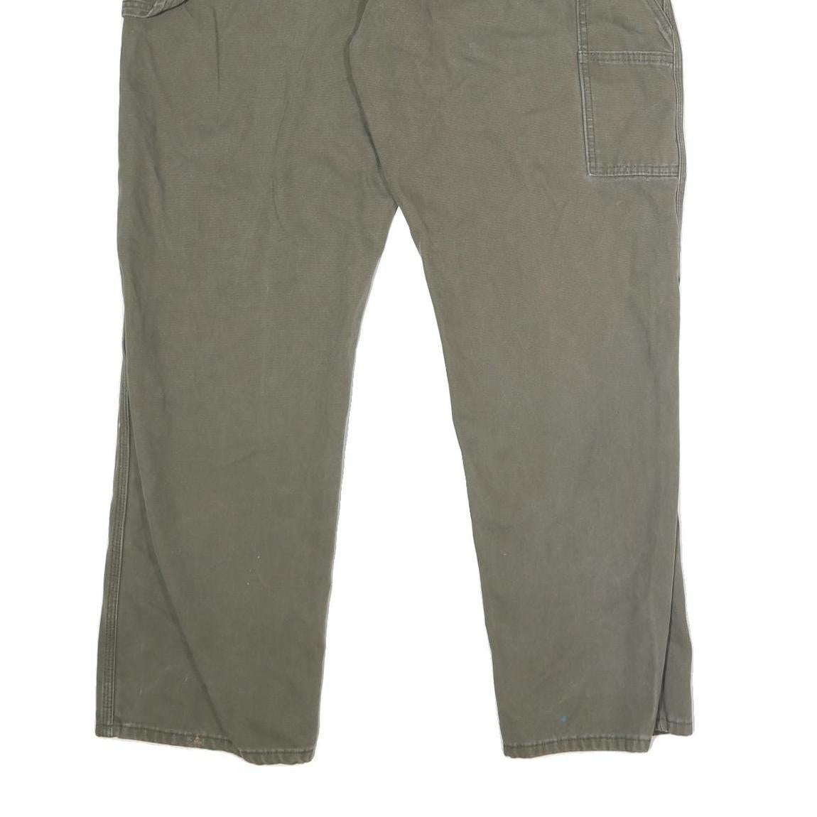 DICKIES Mens Jeans Green Regular Straight Denim Fair W38 L31 Workwear Utility