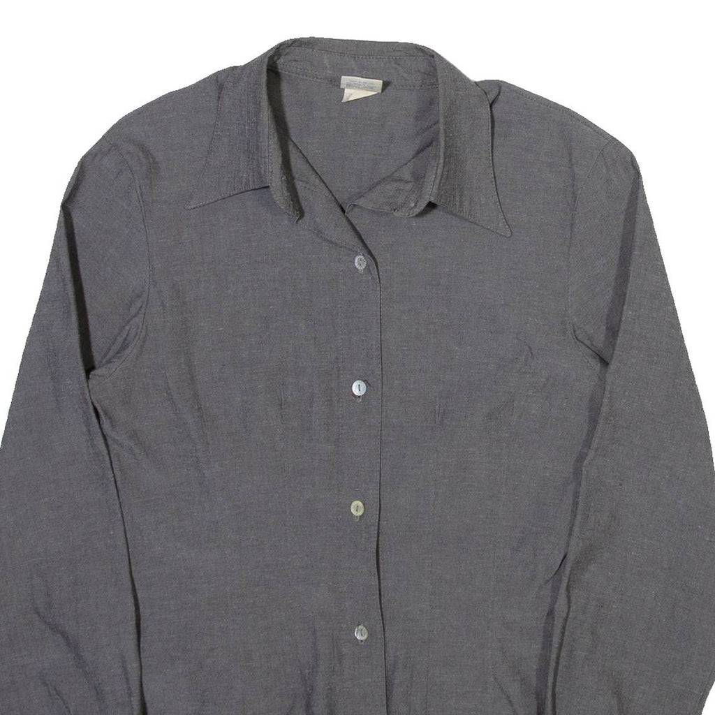 GUARANA BRASIL Womens Plain Shirt Grey Long Sleeve XS