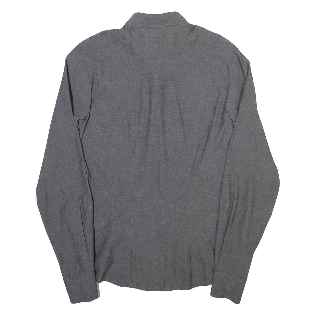 GUARANA BRASIL Womens Plain Shirt Grey Long Sleeve XS
