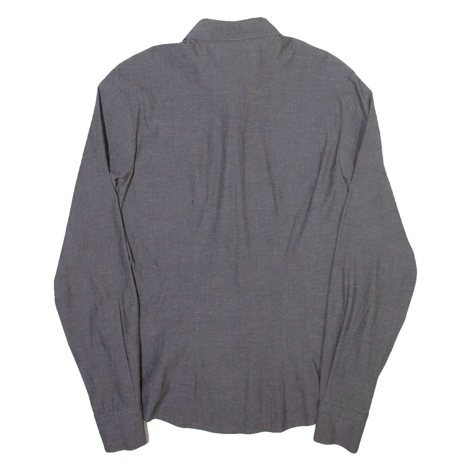 GUARANA BRASIL Womens Plain Shirt Grey Long Sleeve XS