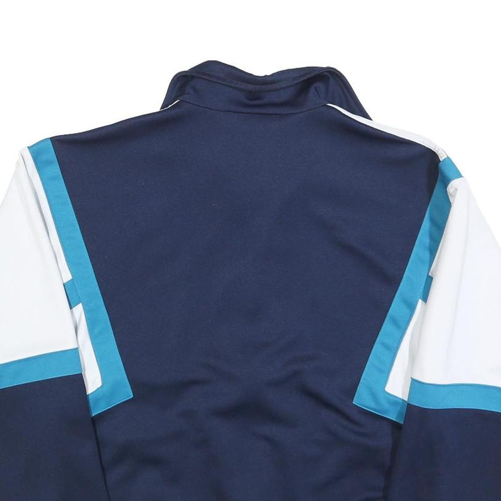 ADIDAS Mens Blue & White Track Jacket S Polyester Zip Athletic Casual Sportswear