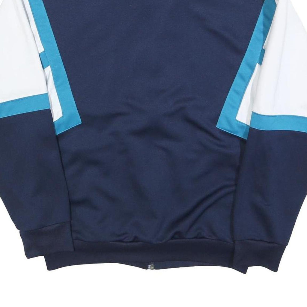 ADIDAS Mens Blue & White Track Jacket S Polyester Zip Athletic Casual Sportswear