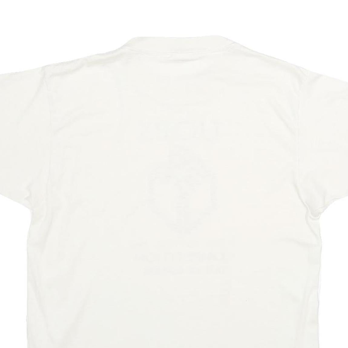 HANES Mens White U.O.P.s Graphic T-Shirt L Short Sleeve Crew Neck Cotton Blend