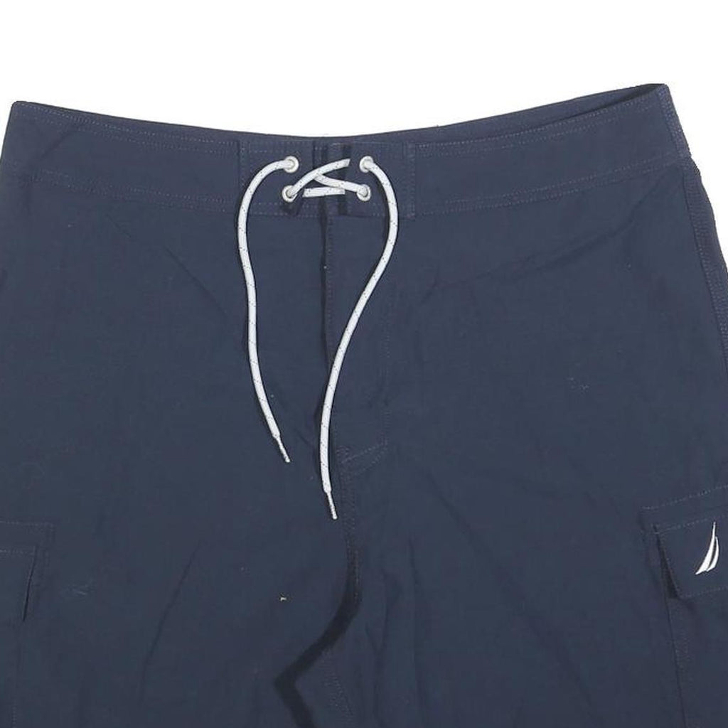 NAUTICA Mens Shorts Navy Casual L W36 Drawstring Lightweight Polyester