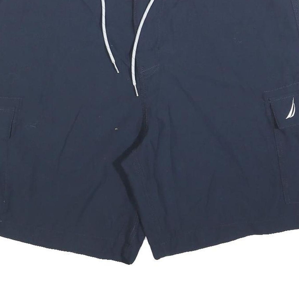 NAUTICA Mens Shorts Navy Casual L W36 Drawstring Lightweight Polyester