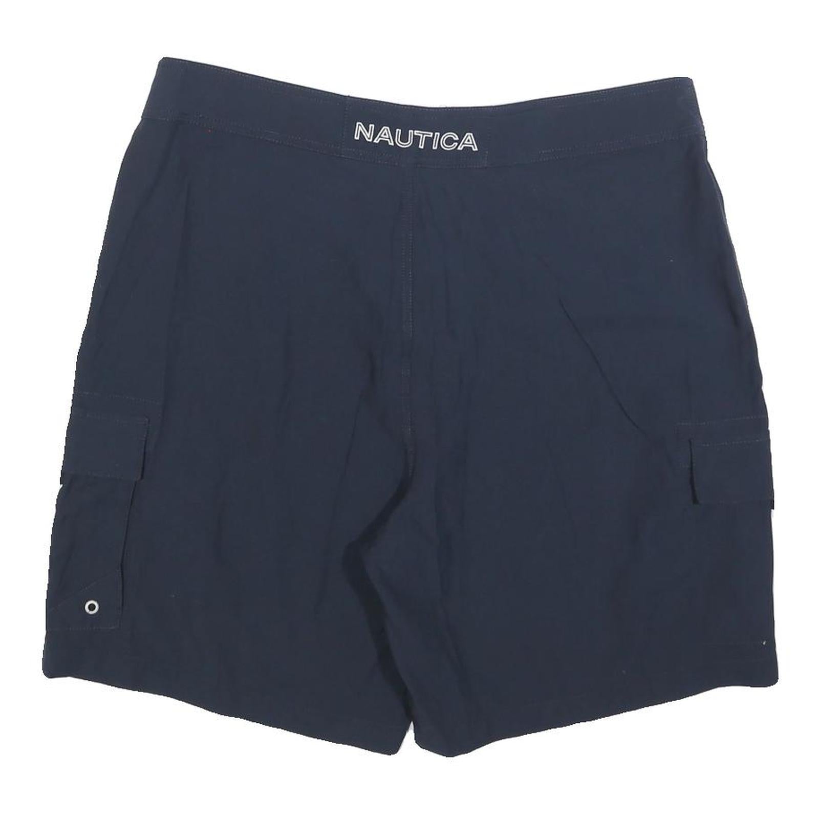 NAUTICA Mens Shorts Navy Casual L W36 Drawstring Lightweight Polyester