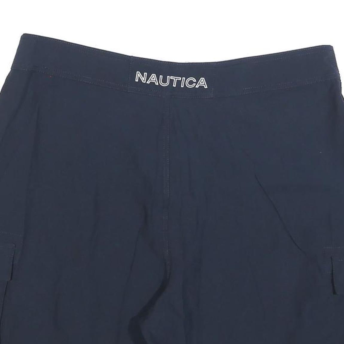 NAUTICA Mens Shorts Navy Casual L W36 Drawstring Lightweight Polyester