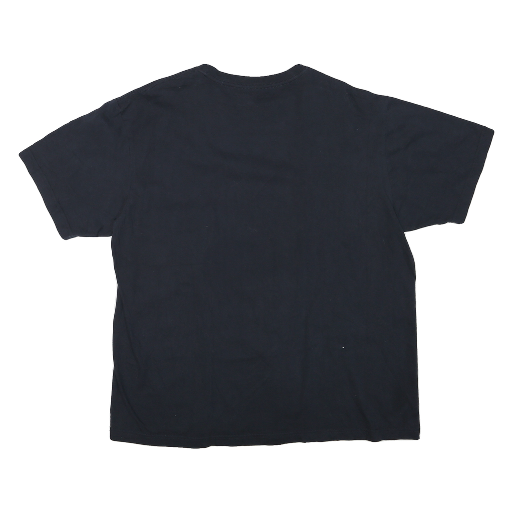 NAUTICA Mens Black Graphic T-Shirt L Short Sleeve Crew Neck Cotton Blend