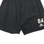 ADIDAS Womens Shorts Black Casual L W28 Sports Logo 84 Polyester Lightweight