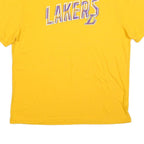 NBA Mens Yellow Lakers Graphic T-Shirt XL Short Sleeve Crew Neck Basketball