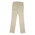 DICKIES Womens Beige Regular Fit Straight Trousers W28 L33 Casual Workwear Zip