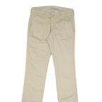 DICKIES Womens Beige Regular Fit Straight Trousers W28 L33 Casual Workwear Zip