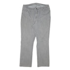 LEE Womens Regular Grey Denim Straight Jeans Cotton Blend W34 L28 Classic Zip