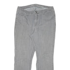 LEE Womens Regular Grey Denim Straight Jeans Cotton Blend W34 L28 Classic Zip