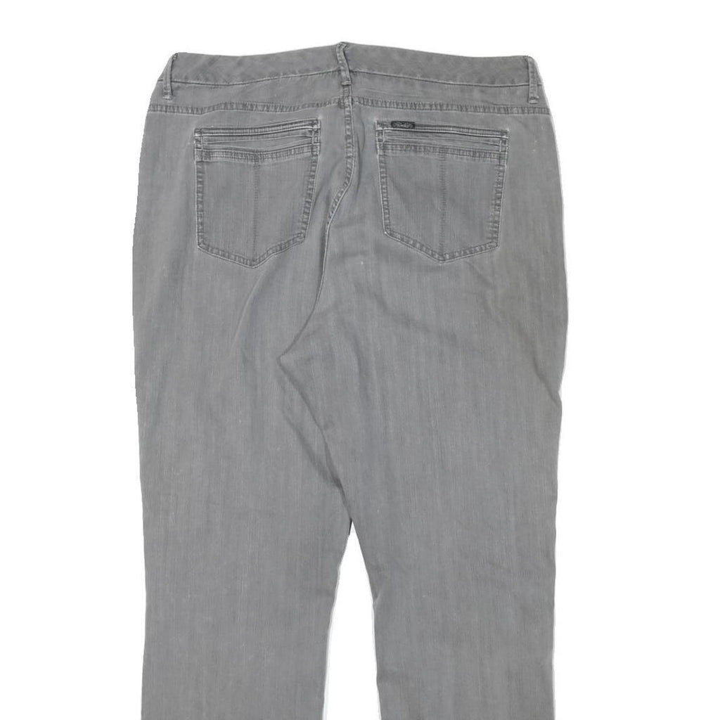 LEE Womens Regular Grey Denim Straight Jeans Cotton Blend W34 L28 Classic Zip