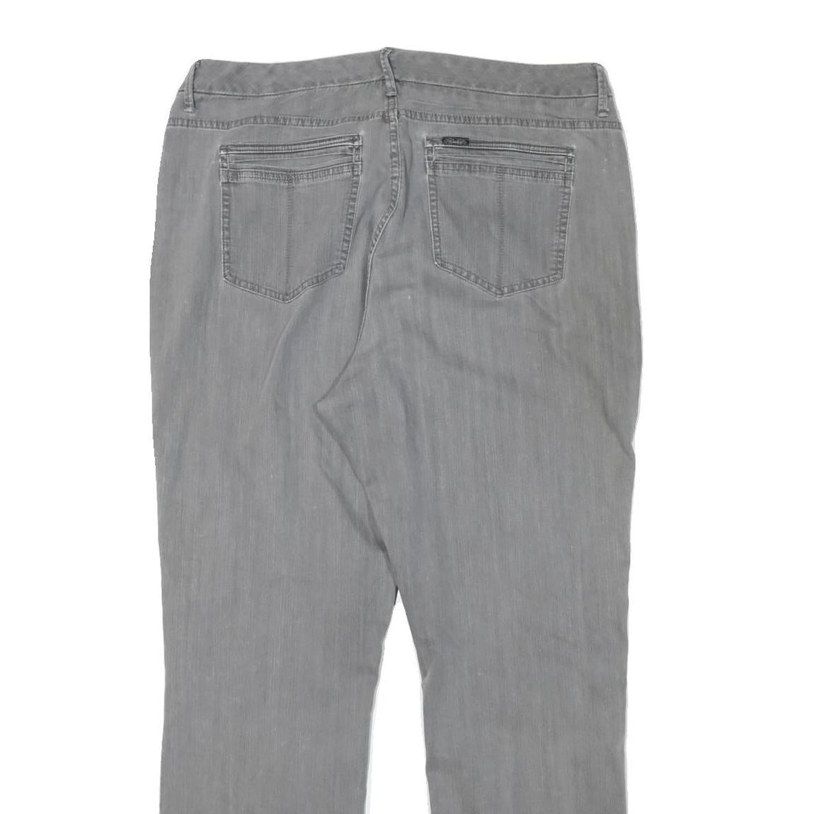 LEE Womens Regular Grey Denim Straight Jeans Cotton Blend W34 L28 Classic Zip