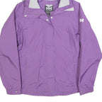 HELLY HANSEN Womens Purple Jacket XS Polyester Blend Outdoor Zip Hooded Plain
