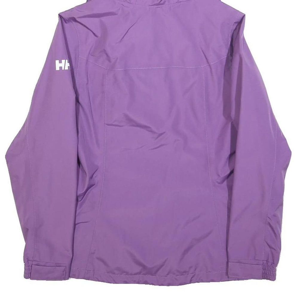 HELLY HANSEN Womens Purple Jacket XS Polyester Blend Outdoor Zip Hooded Plain