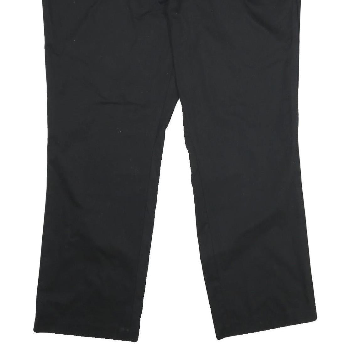 DICKIES Womens Black Relaxed Straight Leg Cotton Blend Trousers W44 L31 Workwear