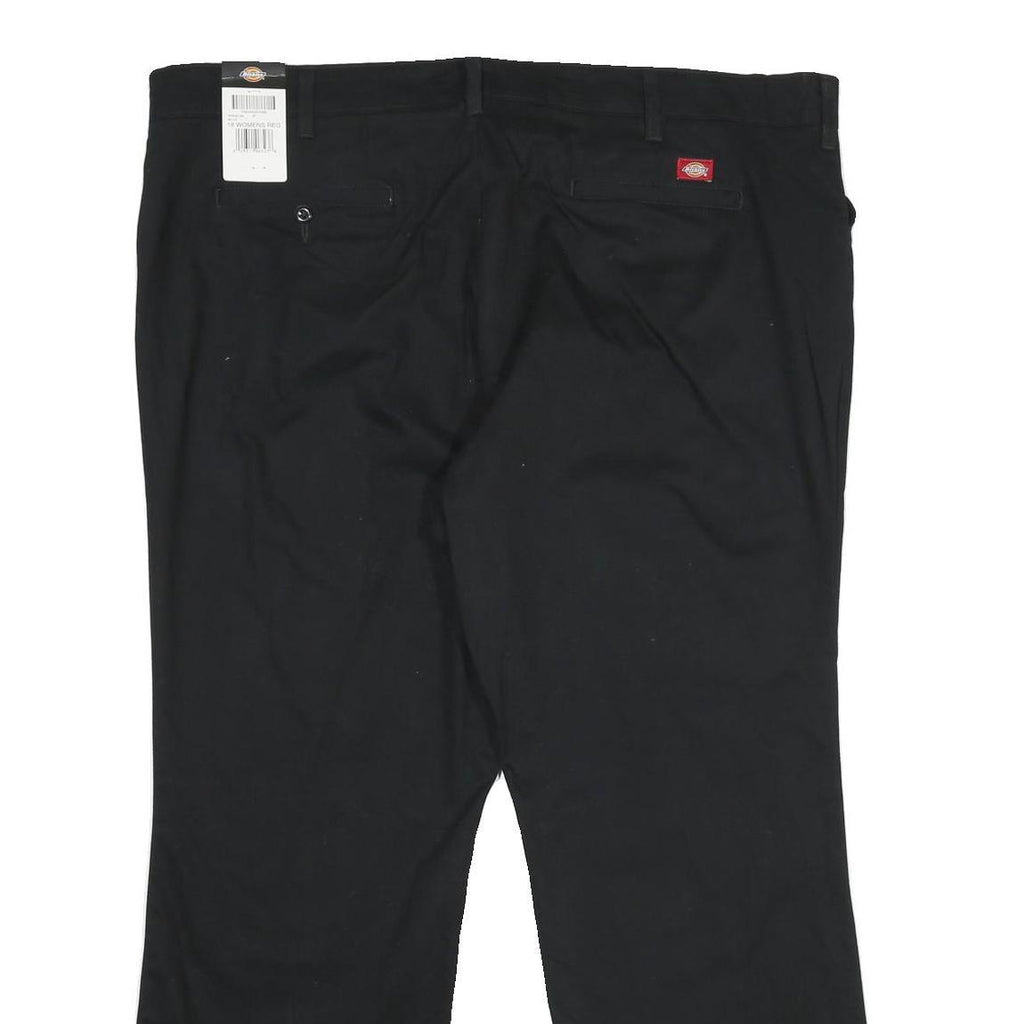 DICKIES Womens Black Relaxed Straight Leg Cotton Blend Trousers W44 L31 Workwear