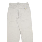 TOMMY HILFIGER Mens Cotton Beige Classic Straight Trousers W31 L32 Casual Zip