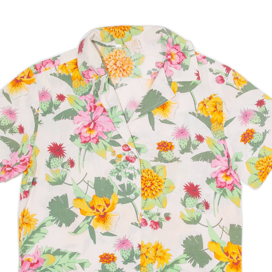 Womens Shirt Orange Floral XS
