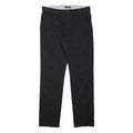 TOMMY HILFIGER Mens Cotton Blend Black Regular Leg Trousers W36 L34 Classic Zip