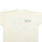 TEEJAYS Womens Cream Green Graphic T-Shirt XL Short Sleeve Crew Neck
