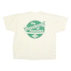TEEJAYS Womens Cream Green Graphic T-Shirt XL Short Sleeve Crew Neck