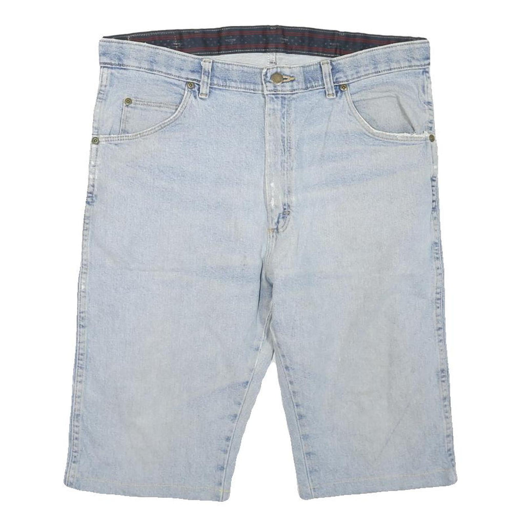 WRANGLER Mens Denim Blue Casual Denim Shorts L W36 Cotton Blend Comfortable Fit
