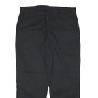 DICKIES Mens Cotton Blend Black Regular Fit Straight Leg Trousers W34 L28
