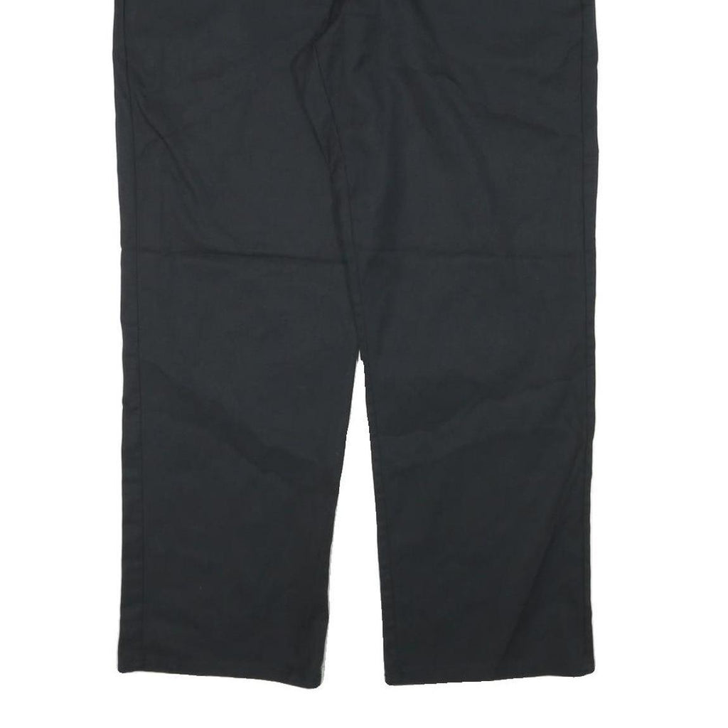 DICKIES Mens Cotton Blend Black Regular Fit Straight Leg Trousers W34 L28