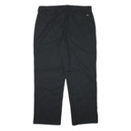 DICKIES Mens Cotton Blend Black Regular Fit Straight Leg Trousers W34 L28
