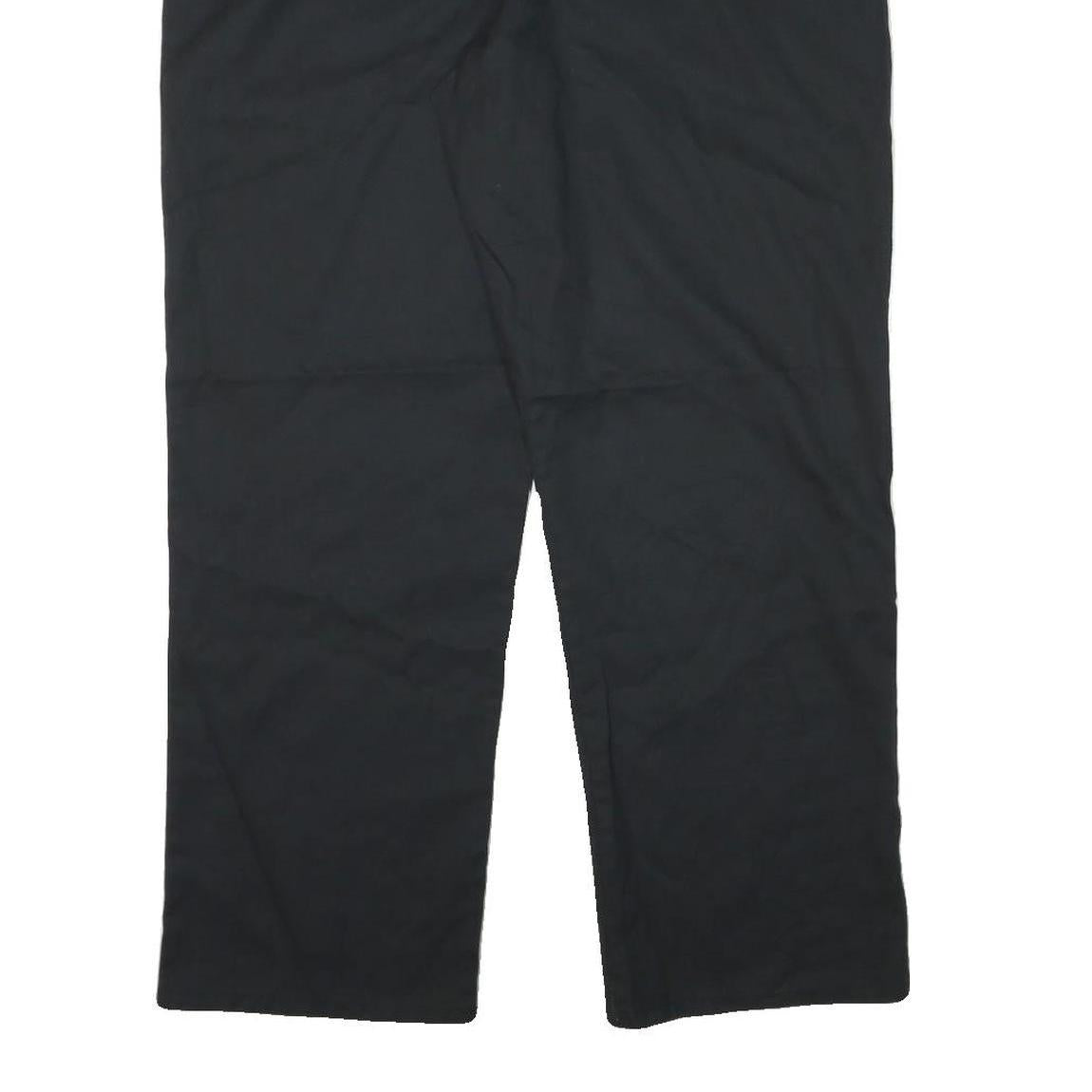 DICKIES Mens Cotton Blend Black Regular Fit Straight Leg Trousers W34 L28