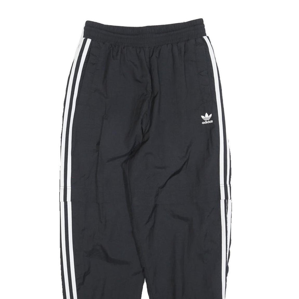 ADIDAS Womens Joggers Black & White Regular Tapered UK 10 W26 L26 Track Pants
