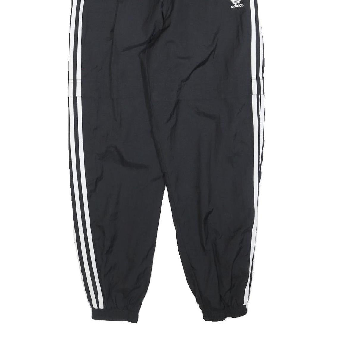 ADIDAS Womens Joggers Black & White Regular Tapered UK 10 W26 L26 Track Pants