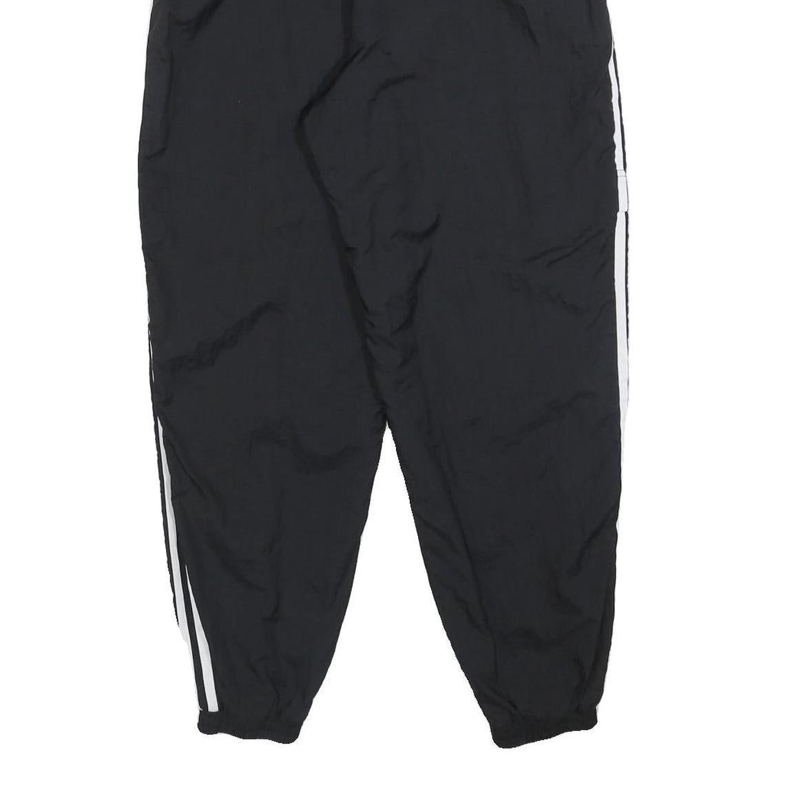 ADIDAS Womens Joggers Black & White Regular Tapered UK 10 W26 L26 Track Pants