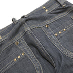 INSTANT VINTAGE Womens Regular Denim Jeans Dark Blue W26 L21 Zip Pockets