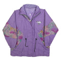 POLAR WEAR Womens Purple & Multicolour Patterned Lightweight Jacket L Polyester
