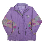 POLAR WEAR Womens Purple & Multicolour Patterned Lightweight Jacket L Polyester