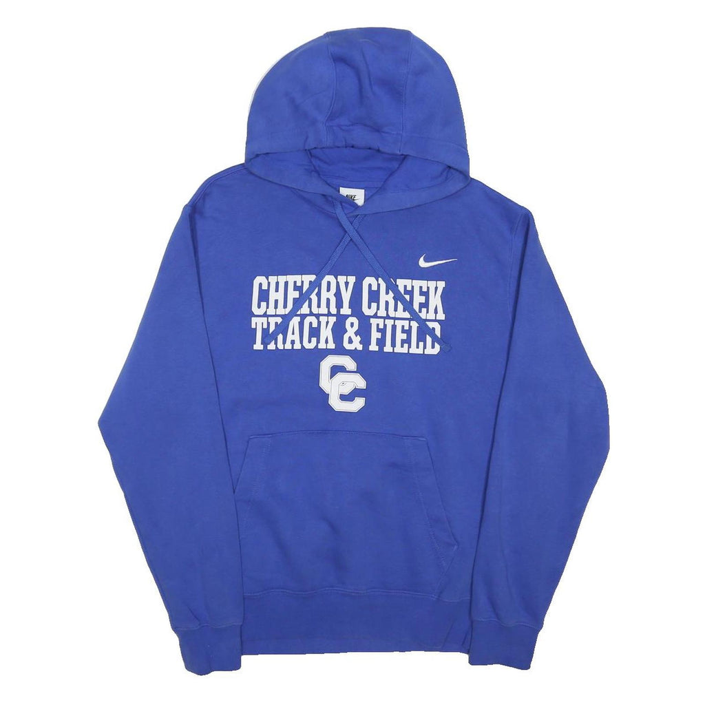 NIKE Mens Blue Cherry Creek Track & Field Pullover Hoodie M Sports Sweatshirt