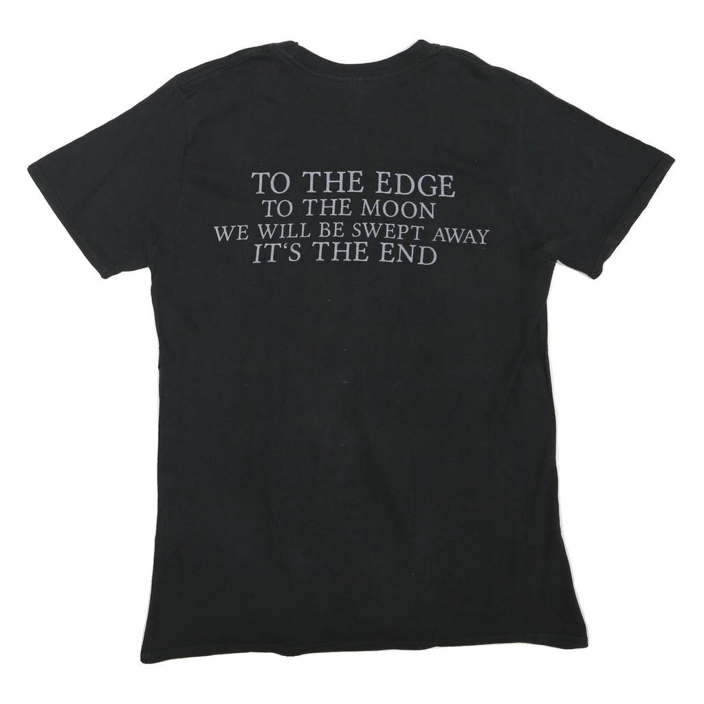 Womens Black Graphic Cellar Darling T-Shirt M Short Sleeve Round Neck Moon