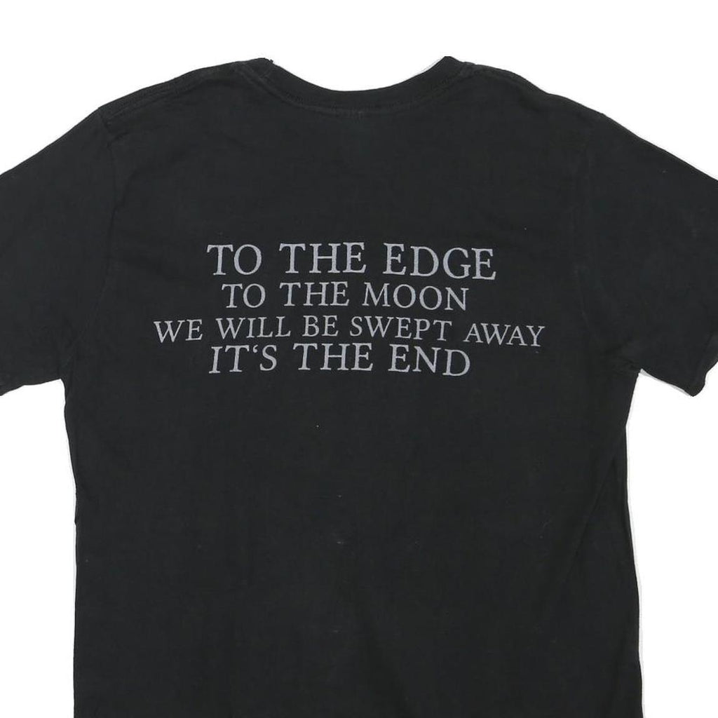 Womens Black Graphic Cellar Darling T-Shirt M Short Sleeve Round Neck Moon