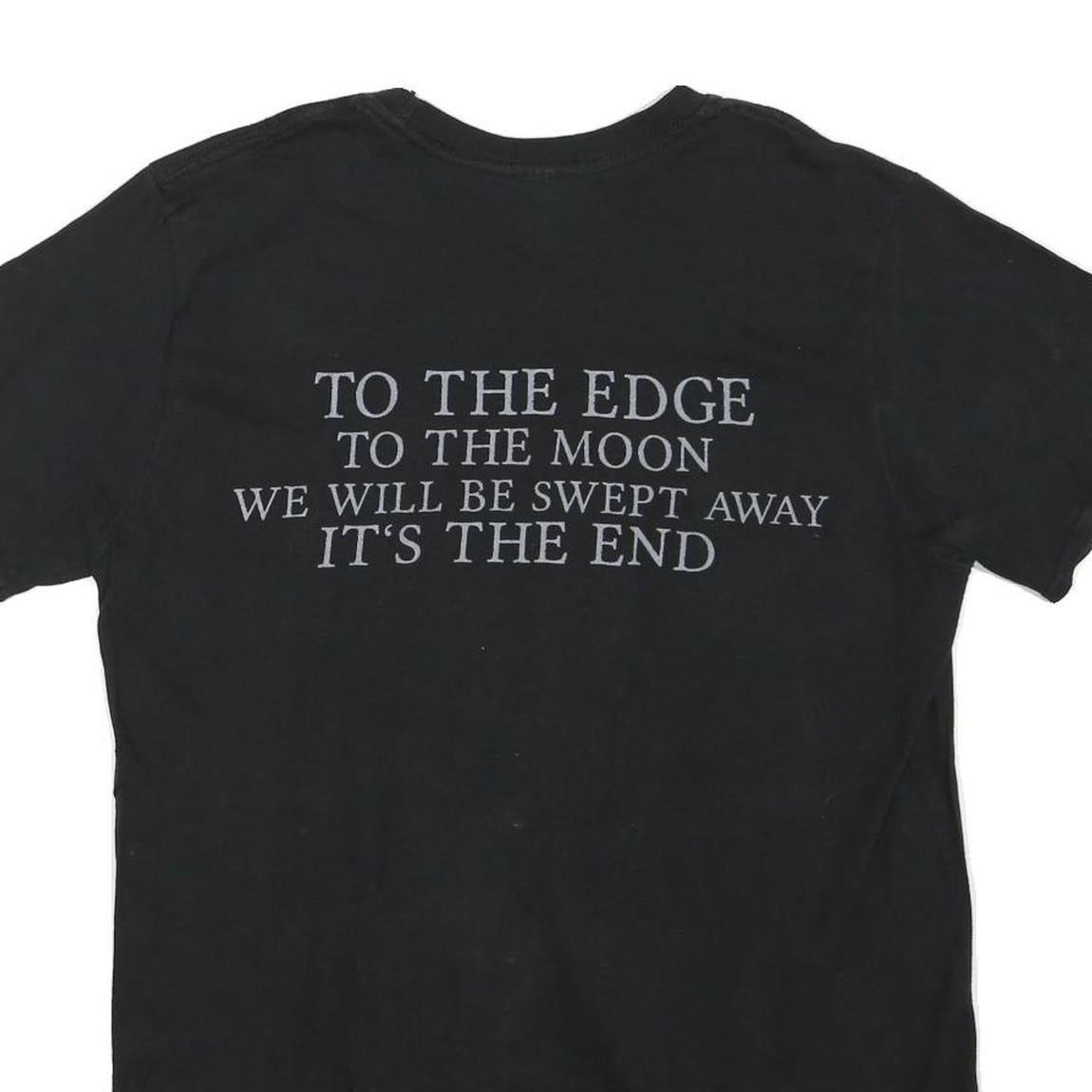 Womens Black Graphic Cellar Darling T-Shirt M Short Sleeve Round Neck Moon