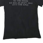 Womens Black Graphic Cellar Darling T-Shirt M Short Sleeve Round Neck Moon