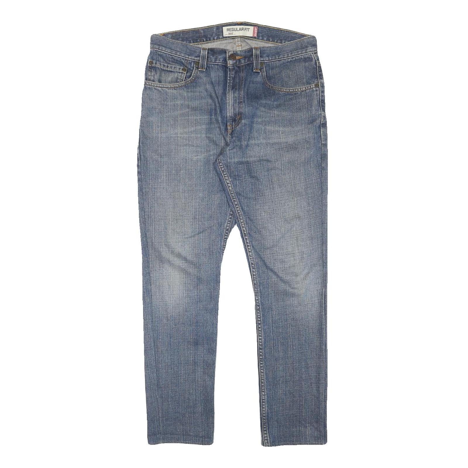 LEVI'S Mens Slim Blue Denim Regular Fit Jeans W32 L29 Zip Classic