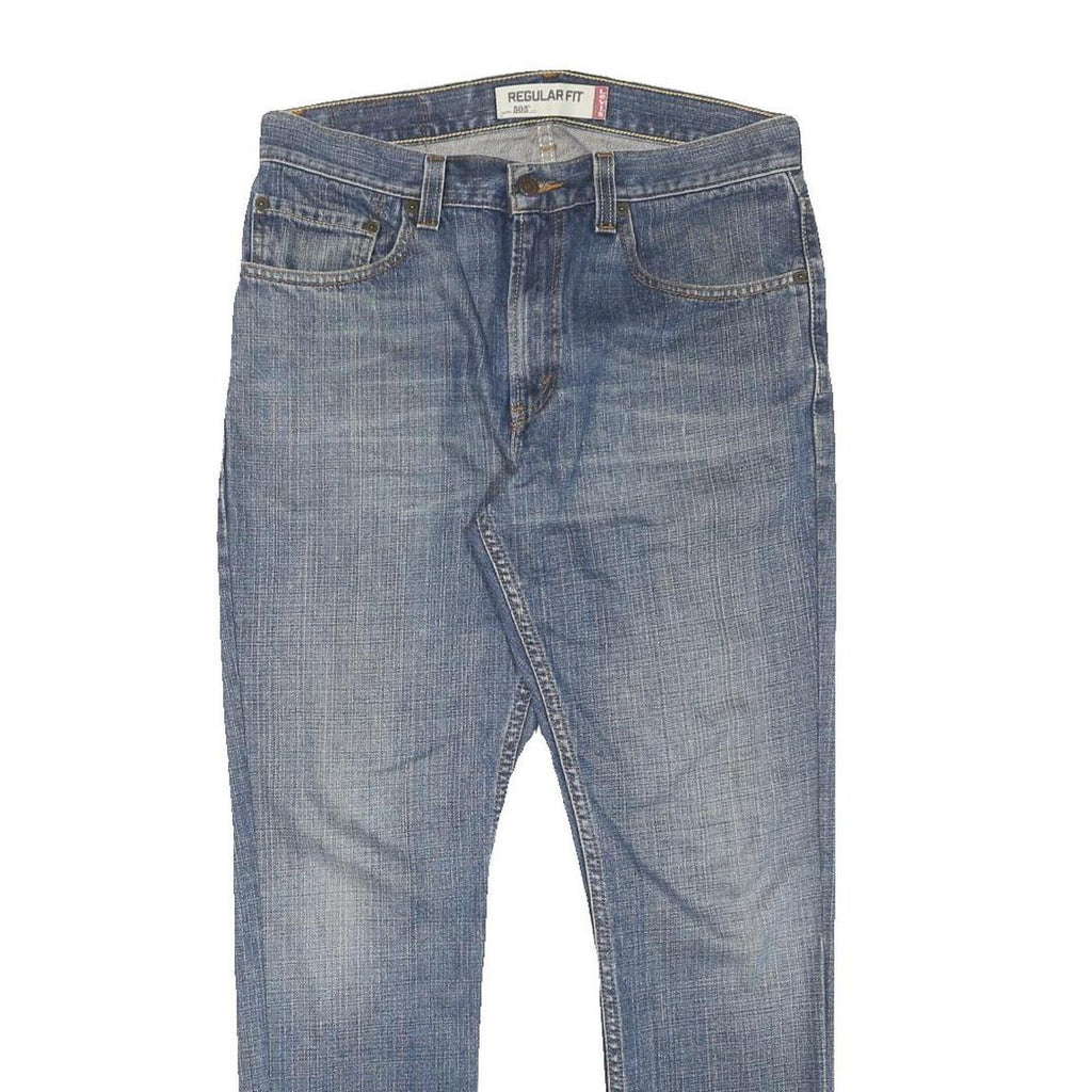 LEVI'S Mens Slim Blue Denim Regular Fit Jeans W32 L29 Zip Classic