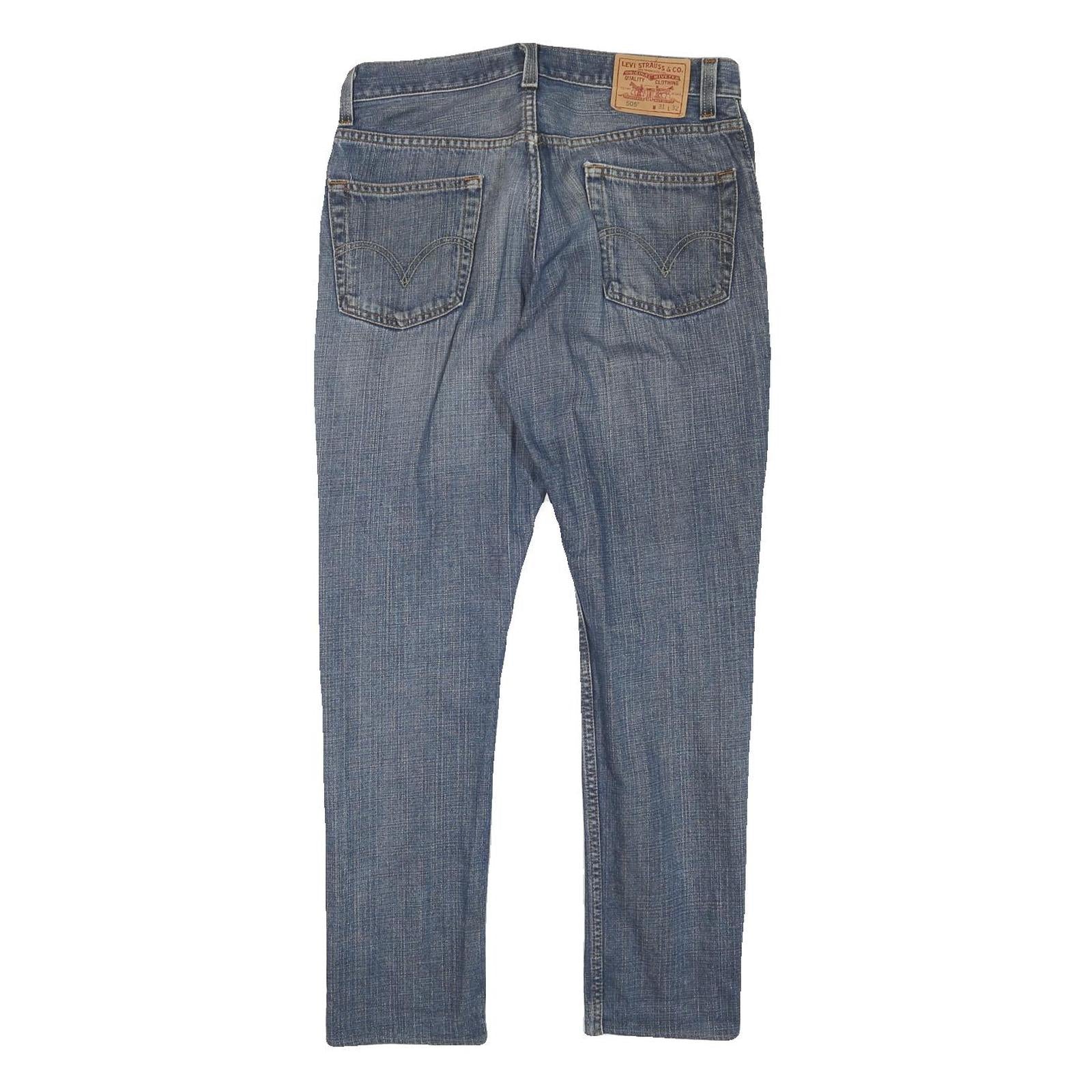 LEVI'S Mens Slim Blue Denim Regular Fit Jeans W32 L29 Zip Classic